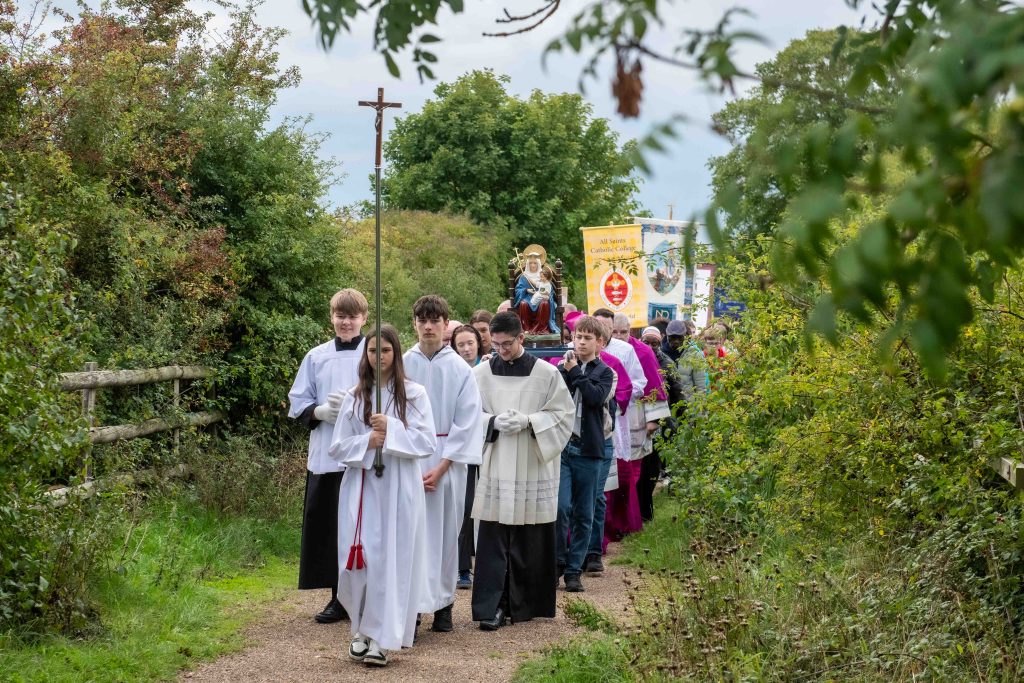 Procession into the Village along the Pilgrim Way