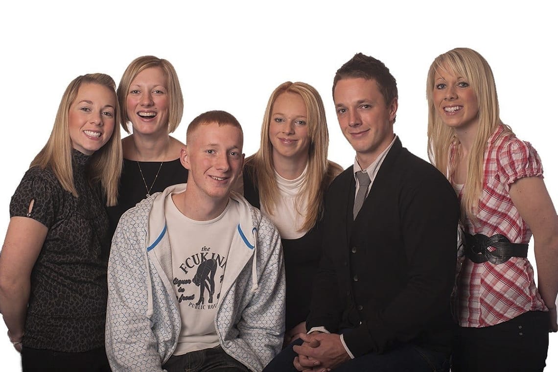 Family groups family photograph taken in studio